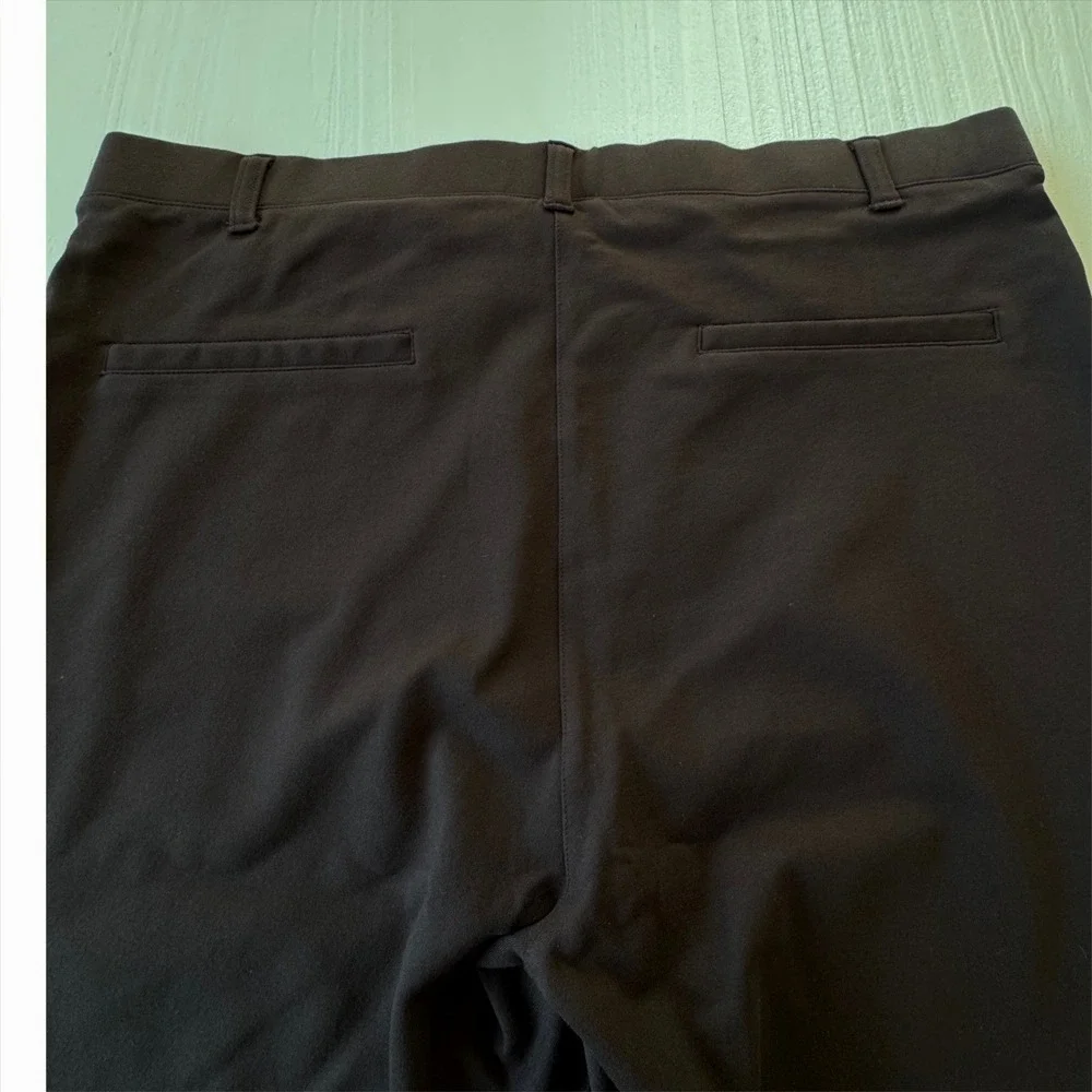 Quince Ultra-Stretch Ponte Straight Leg Pants Brown XL X-Petite - Picture 2 of 7